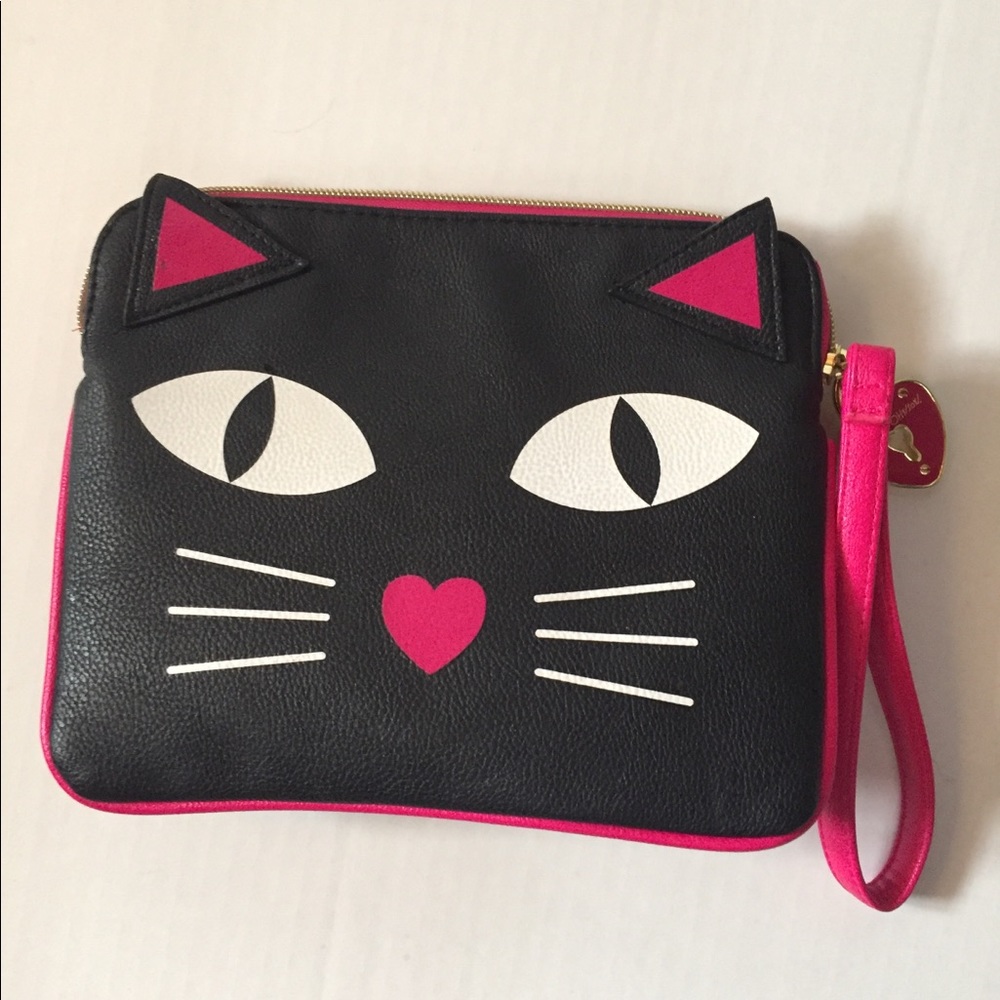 Betsey Johnson Meow Cat Wristlet